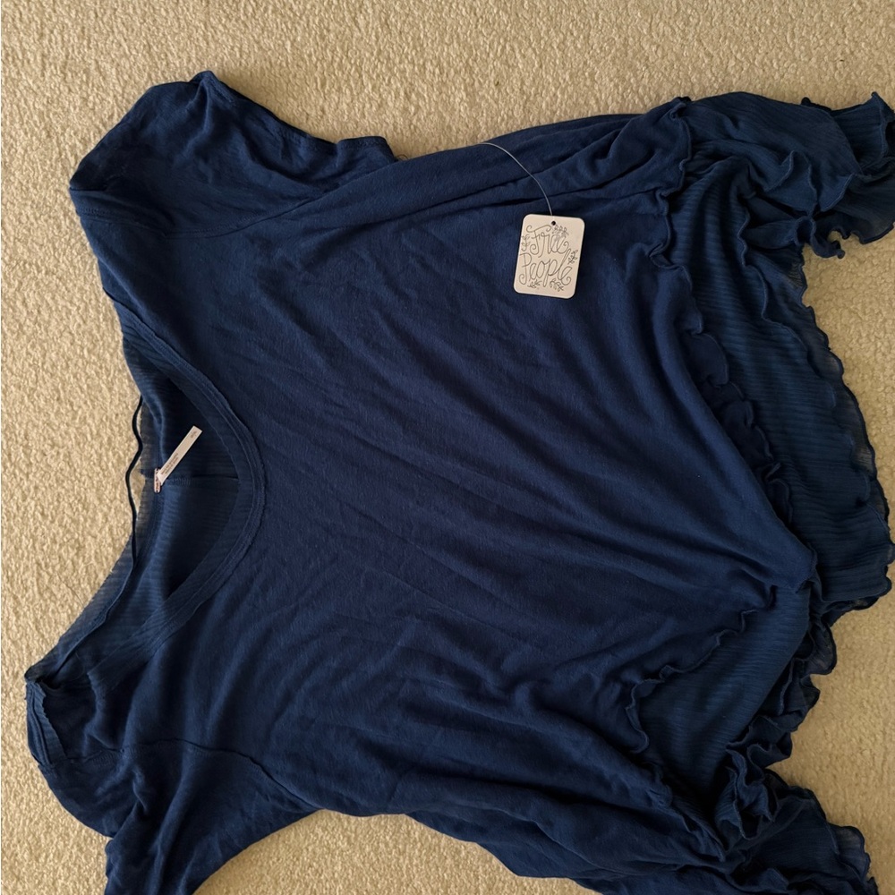 Free People Blue Oversized Top - NWT